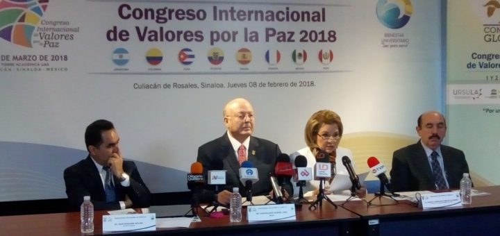 Invita la UAS a su Congreso Internacional de Valores por la Paz 2018