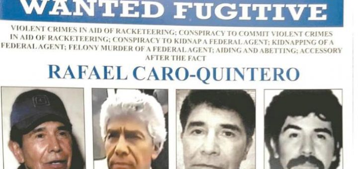 Ofrece FBI 20 mdd por Rafael Caro Quintero